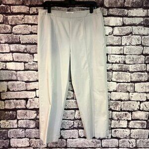 Talbots Gray Front Seam Crop Pants Size 14